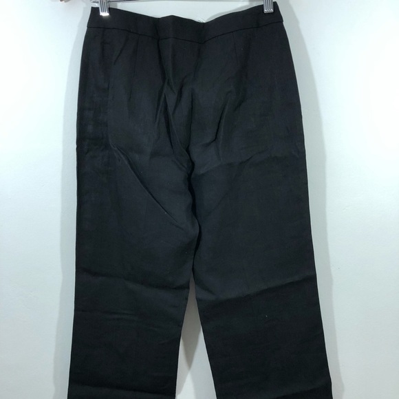 MaxMara Black Wide Leg Agami Linen Pants 4 - Picture 8 of 8